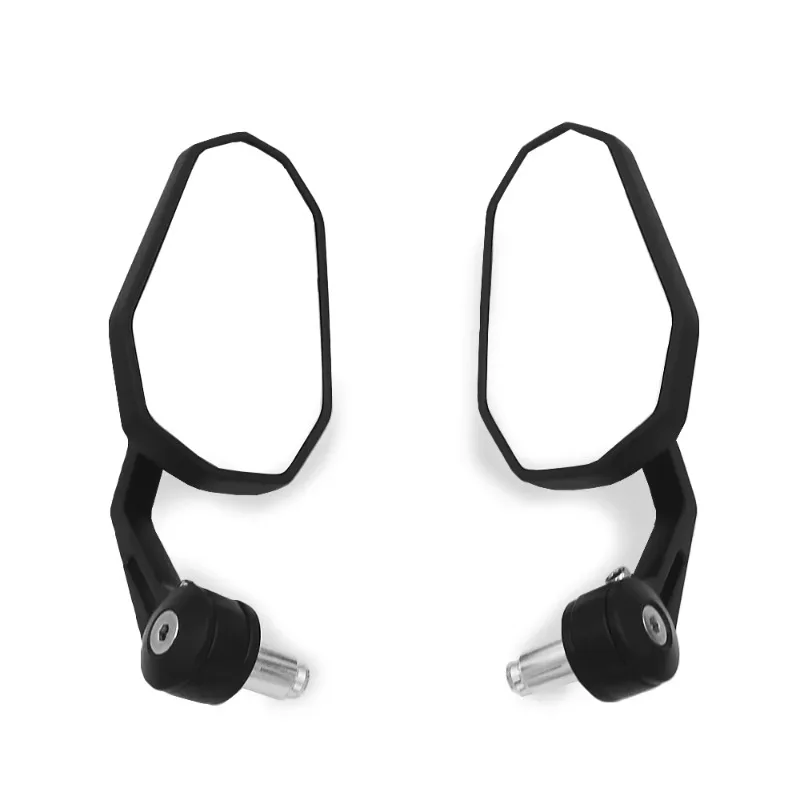 Motorcycle Bar End Rear View Mirror SF‑172 Black Handlebar Plug‑in Motorbike Replacement Mirrors