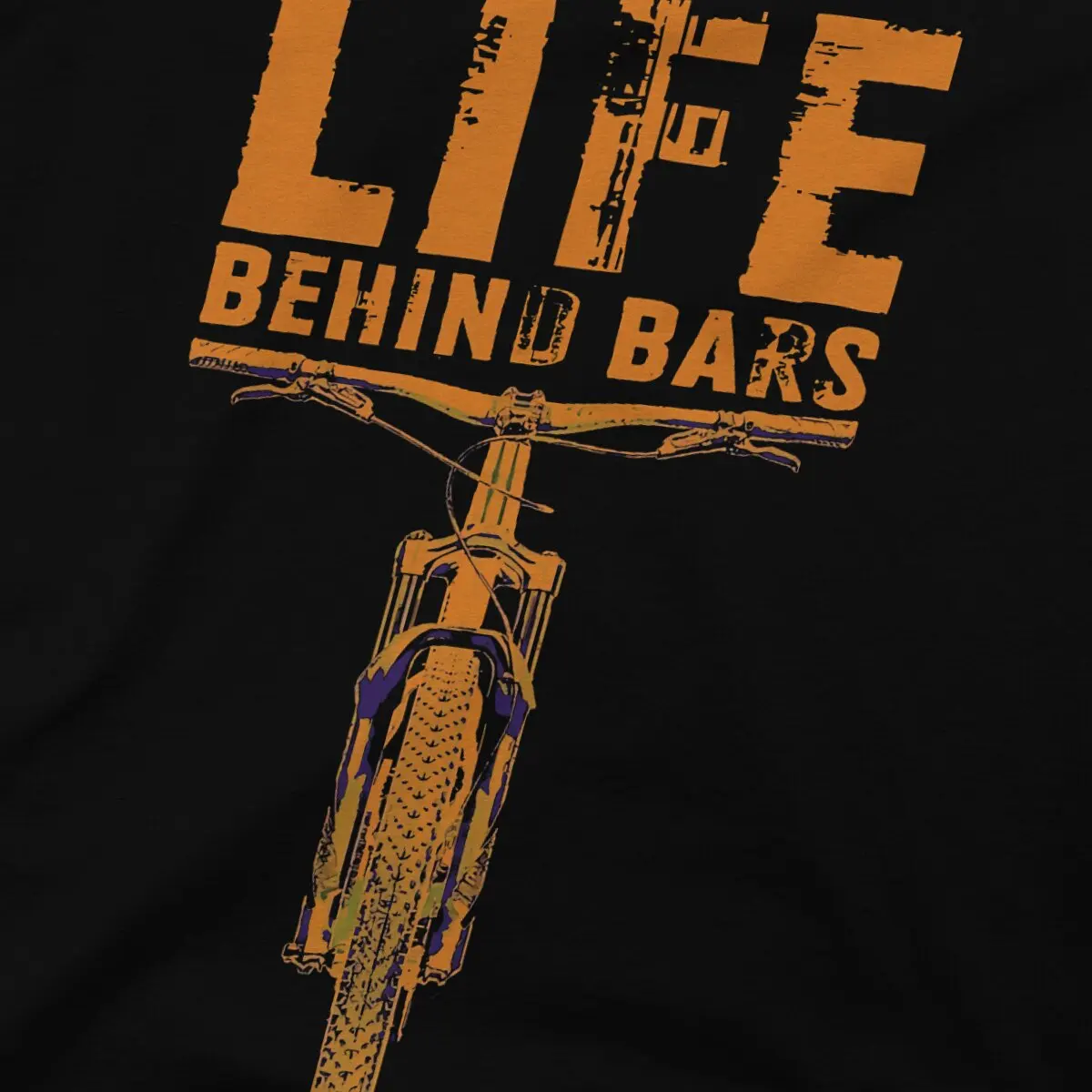 Cycling Sport Mountain Bike Newest TShirt for Men Life Behind Bars Classic Round Neck Polyester T Shirt Gift Clothes image 4
