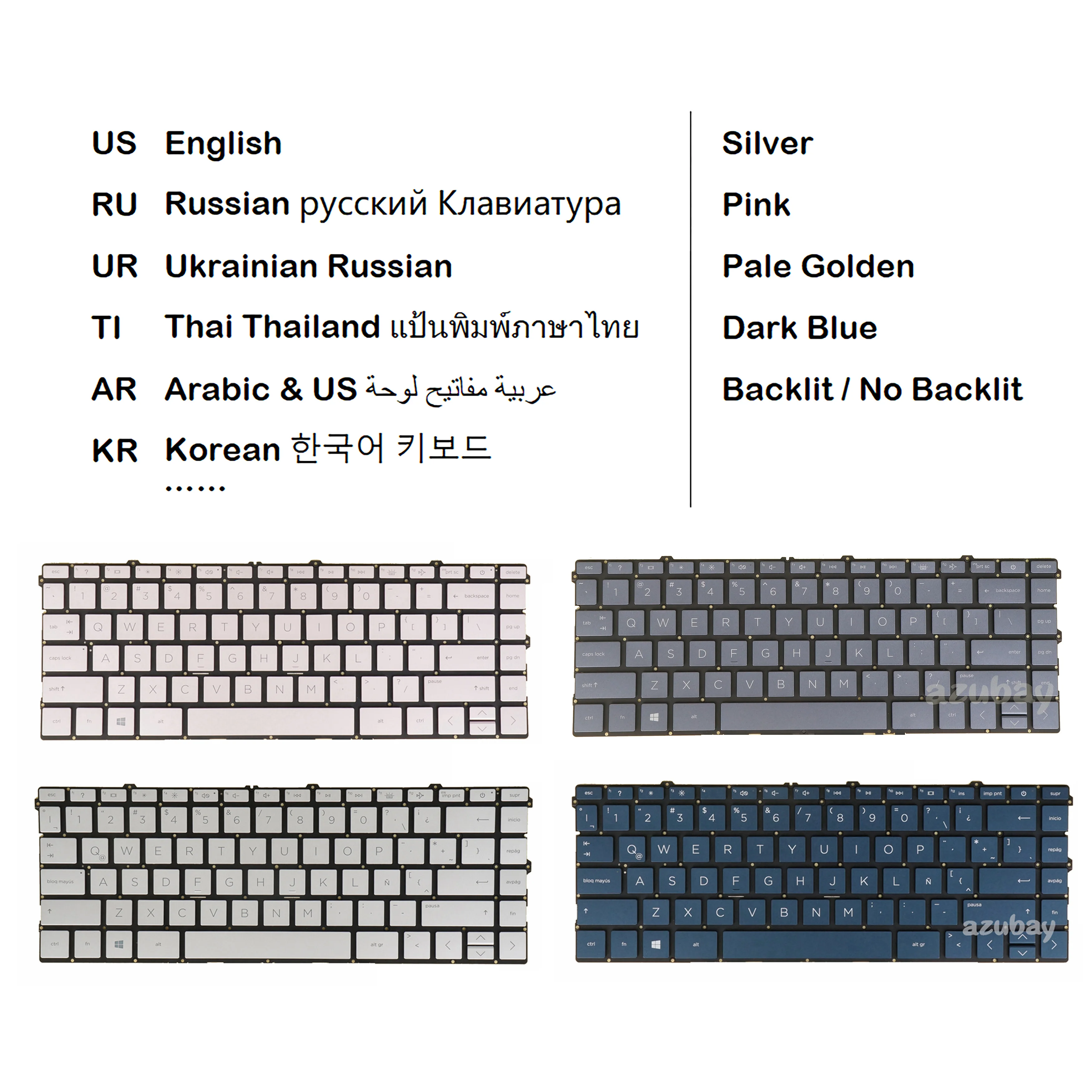 Imagem -01 - Teclado de pc Retroiluminado para hp Pavilion 14-dw 14-dw0000 14-dw1000 14t-dw000 14-dv0000 14t-dv1000 us Tailandês Russo Árabe