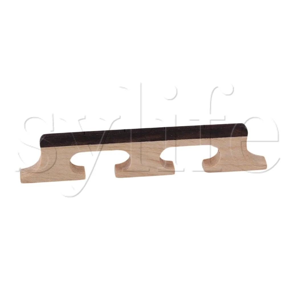 Maple & Ebony Bridge For 4 String Banjo Ukulele