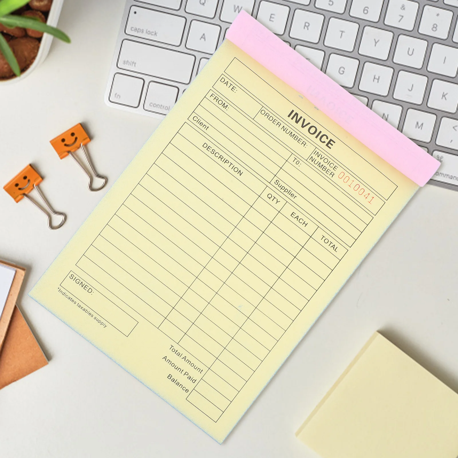 2Pcs Invoice Book for Small Business Financial Transactions Material Versatile Use in Shops and Services