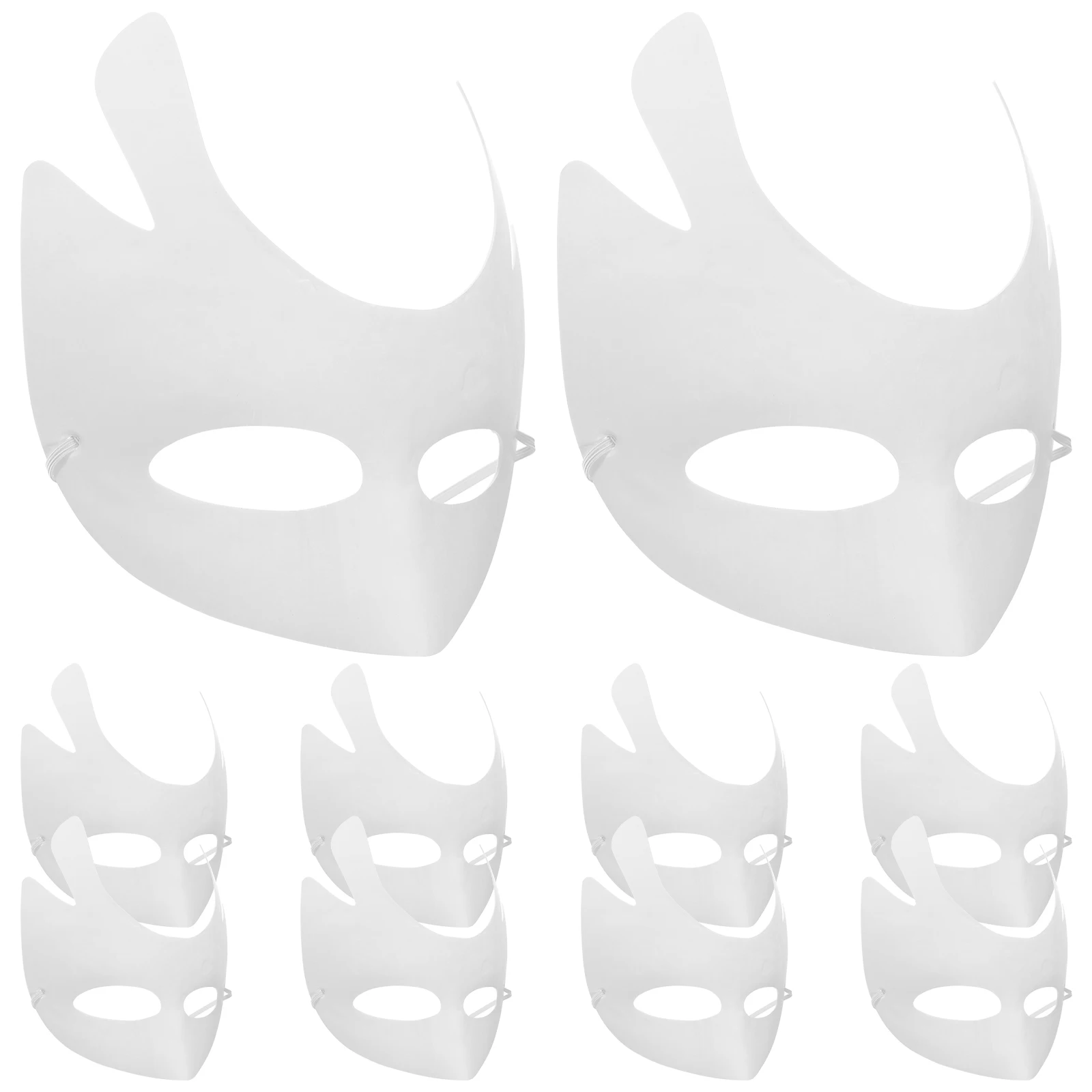

10 Pcs Blank Mask Party Masks for Painting Paper to Decorate Diy Clothing Child