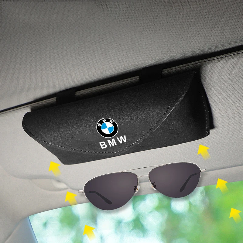 Car Glasses Sun Visor Box Auto Sunglasses Clip Card For BMW Series i3 i4 G07 G06 G05 G02 G01 F48 F39 G42 G30 G20 G26 Accessories