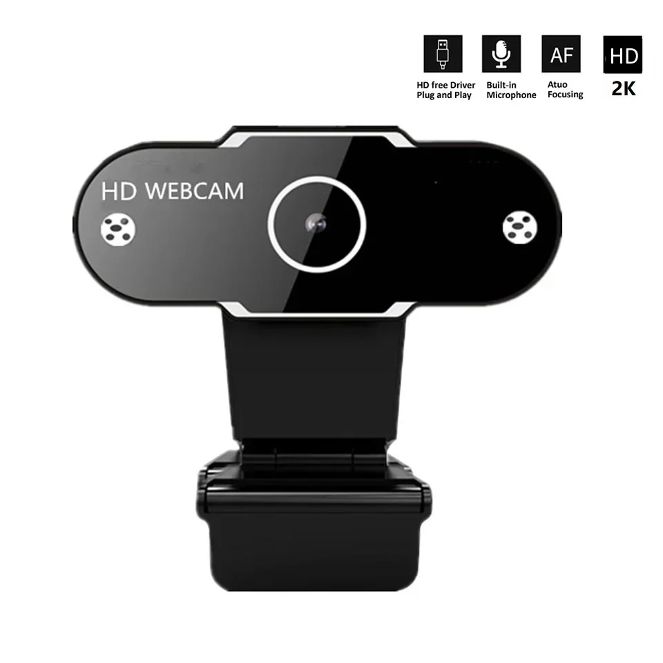 ZLRLMHY met microfoon 2K Full HD 1080P PC-webcamera voor live-uitzending Videobellen Conferentie Workcamara Web Para PC