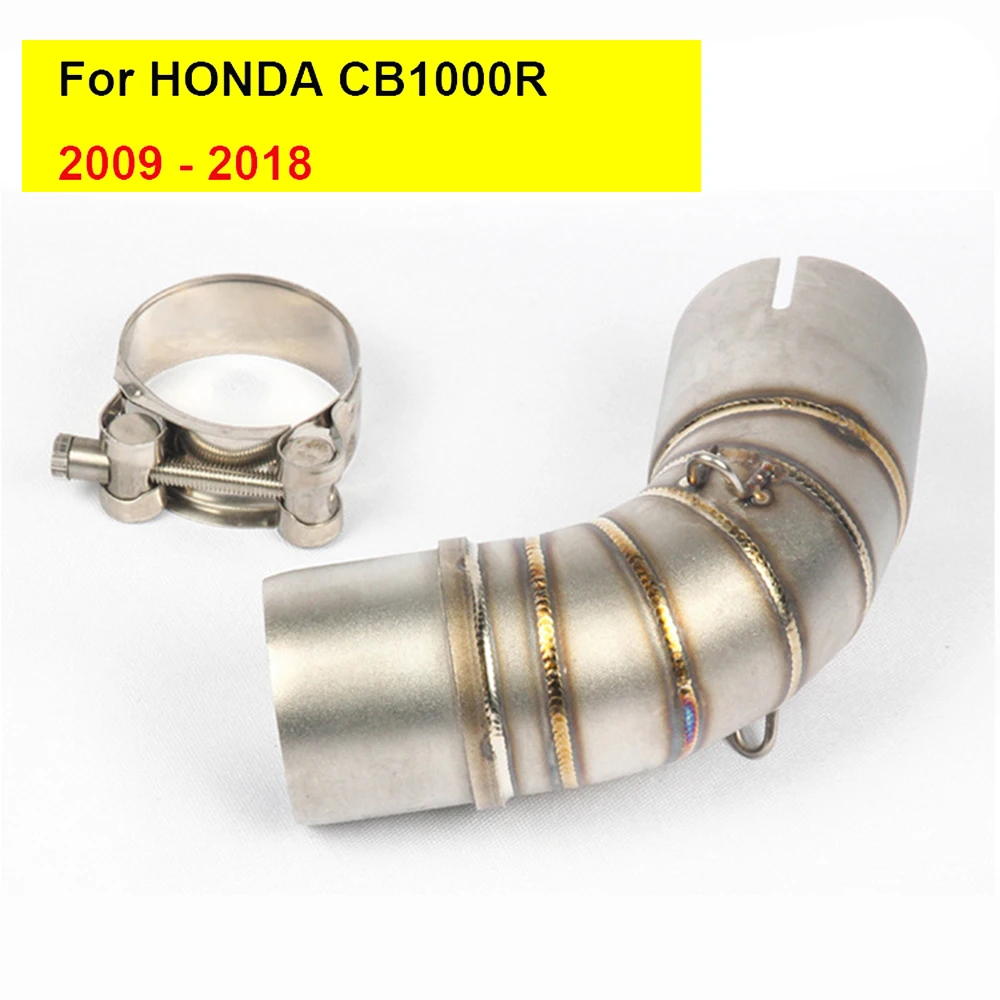 Motorcycle Exhaust Slip On For HONDA CB 1000 R CB1000R 2009-2018 Middle Link Pipe Muffler Escape Stainless Steel Moto