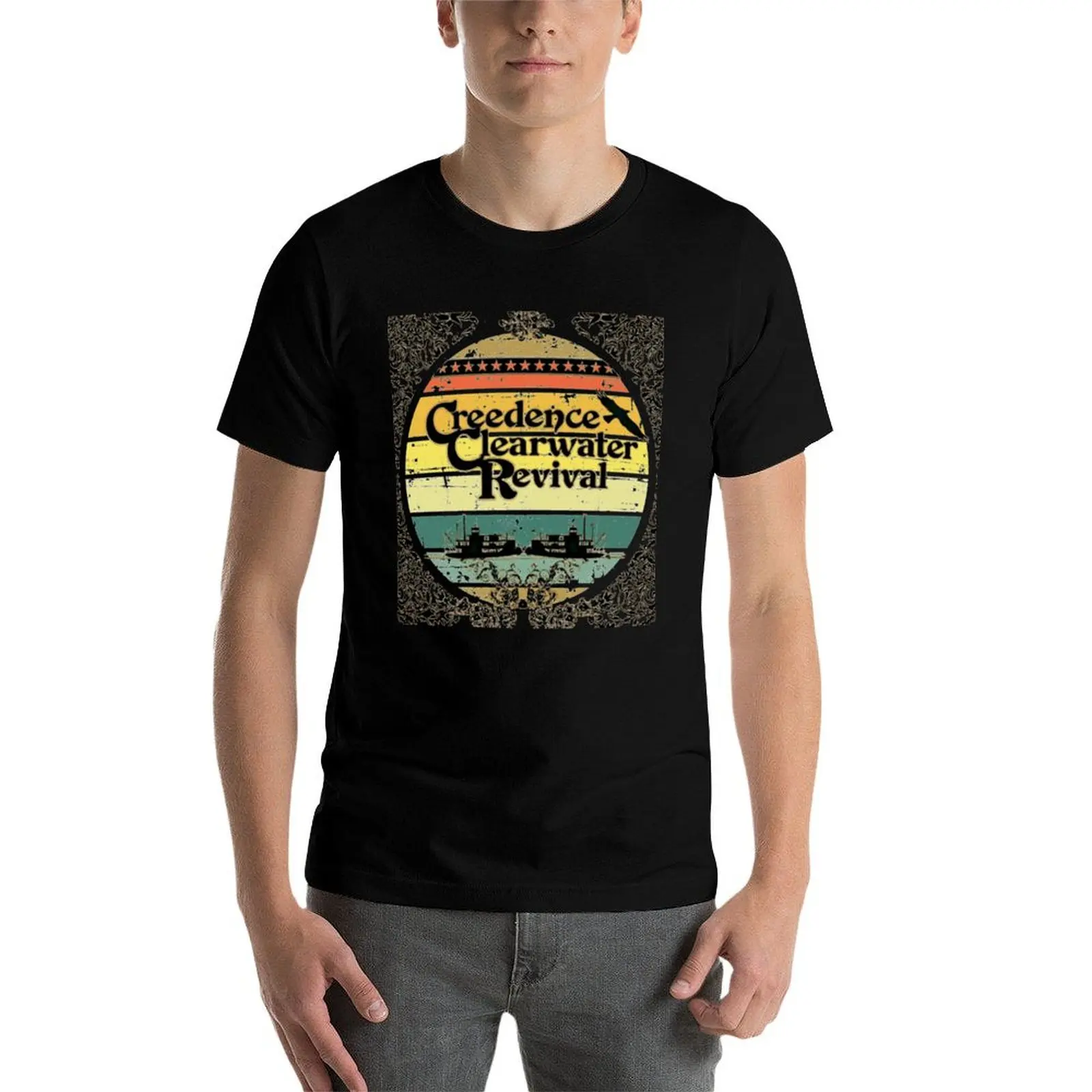 

Creedence Clearwater Revival Riverboats T-Shirt man t shirts high quality luxury brand t shirt man luxury T-Shirt