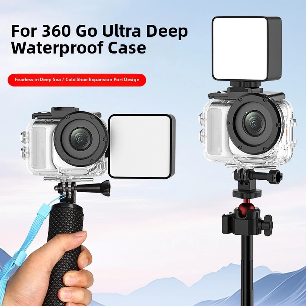 1pcs Transparent Diving Case For Insta360 GO=Ultra Waterproof Housing Underwater Protection Anti-Scratch Glass Lens Cover