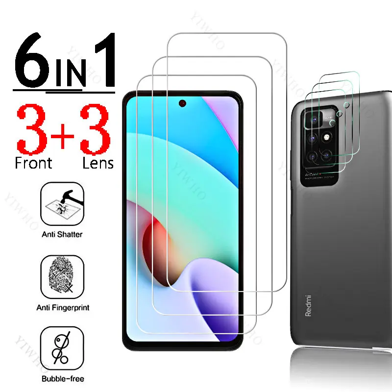 Full Cover Glass for Redmi 10 Screen Protectors for Redmi 10 5G 10A 10C 10X 4G Pro Prime 2022 Power A C X Protective Camera Lens