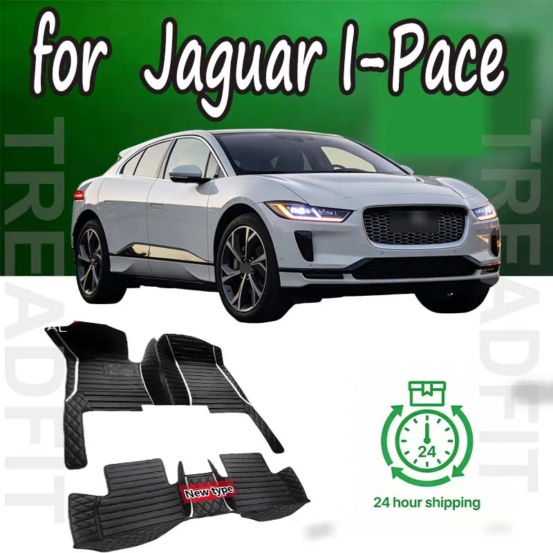 LUXURYCar Tapetes Para Jaguar I-Pace IPACE I PACE 2018 ~ 2022 Tapete de couro Tapete anti sujo Cubre Pisos Para Autos