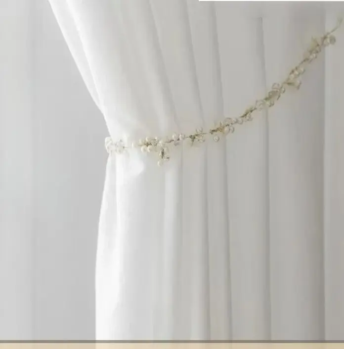 

Custom Size Elegant Super Soft Snow Pure White Window Tulle Curtains for Living Room Chiffon Sheer Voile Bedroom Veil Kitchen