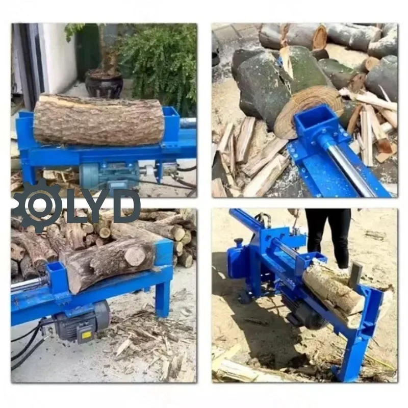 New Electric Hydraulic Log Splitter High Power Wood Splitter Firewood Machine Home Industrial Use