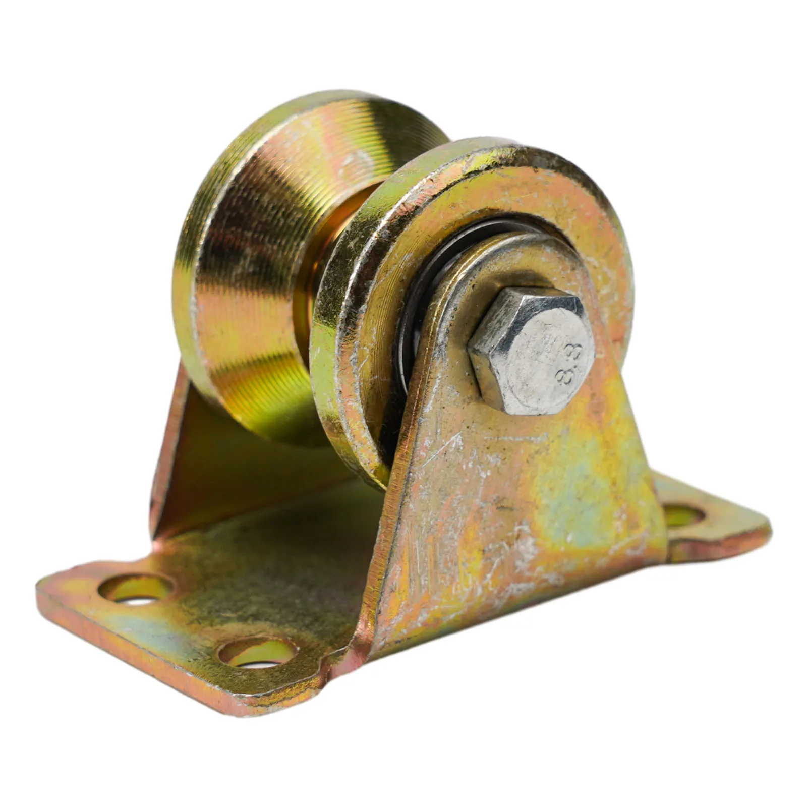 4pcs V Groove Sliding Door Pulley Wheel Heavy Duty Rigid Caster For Inverted Track Sliding Gate Roller Wheel Bearing Rollers