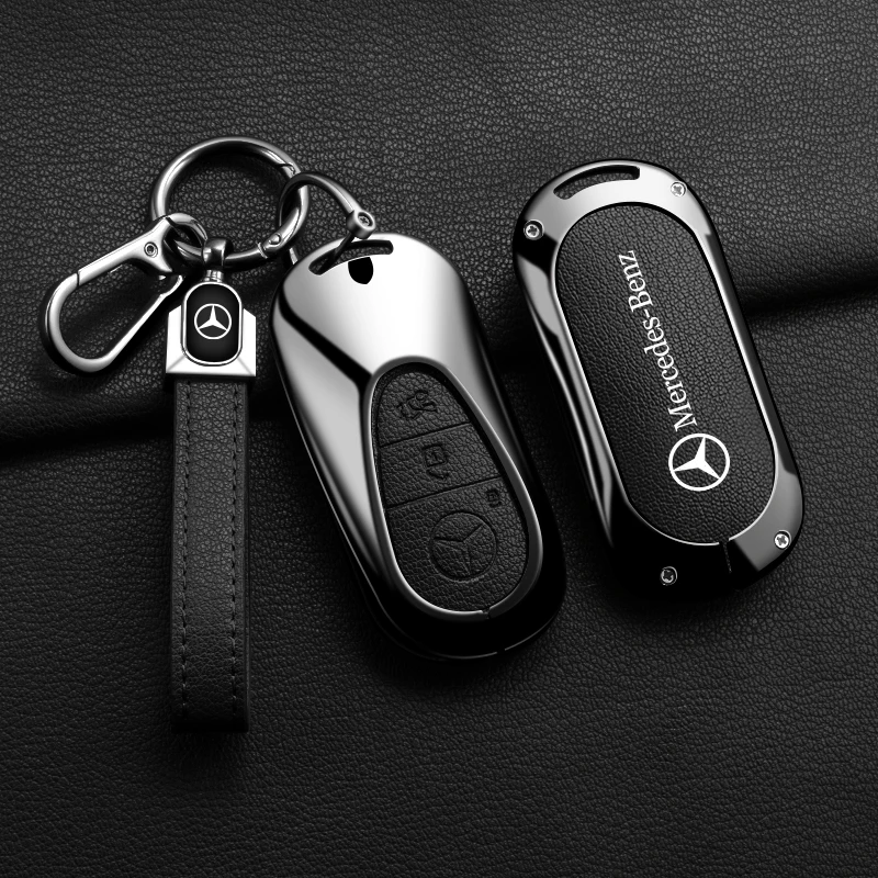 

Zinc Alloy Car Key Protection For Mercedes Benz A B C E S Class S400L CLA CLS GLC GLE GLS EQE EQS 2025 Case Cover Accessories