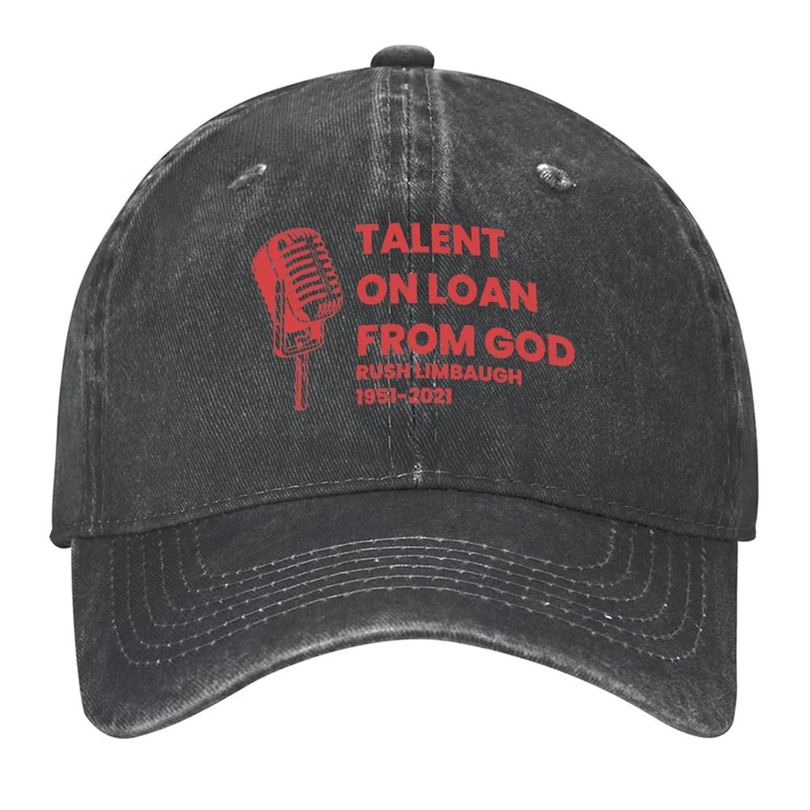 

Rush Limbaugh : talent on loan from god Baseball Cap western Hat black cute dad hat Women's Beach Outlet 2025 Men's
