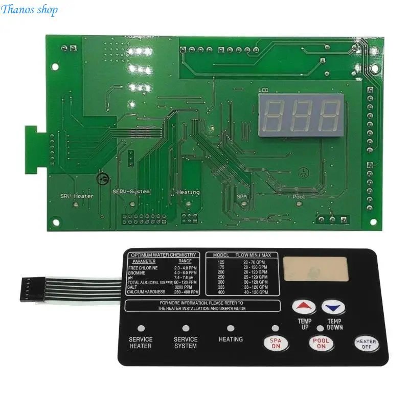 

Electric Heater Control Board with 472610Z Switchs Pad 42002-0007S for Pool X37A