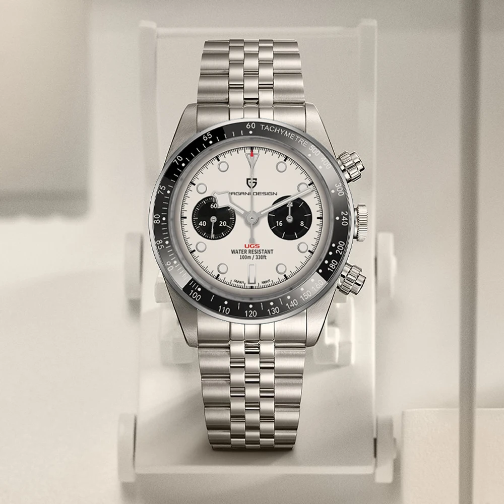 

PAGANI DESIGN 2026 New Retro BB Panda Sport Chronograph Men's Watches Quartz Watch Men Stainless steel bracelet Wristwatch Men