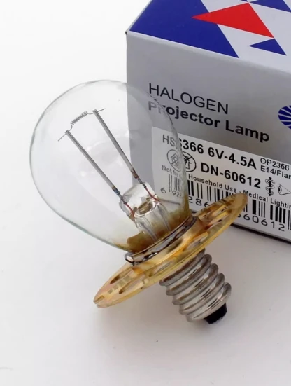 

Bombilla incandescente HS366, 6V, 4.5A, 27W, 9 agujeros, lámpara de hendidura para microscopio