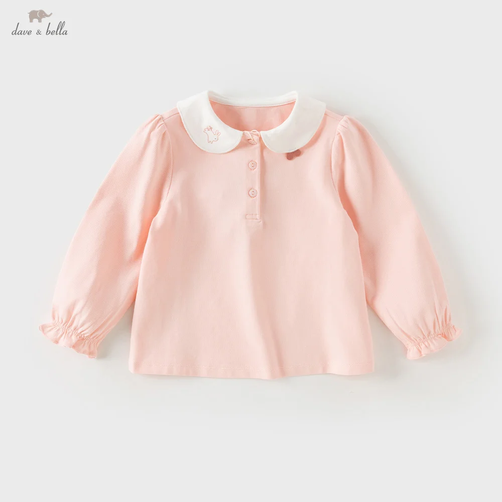 polo-dave-bella-per-bambine-camicetta-in-cotone-top-per-feste-autunno-primavera-rosa-moda-casual-per-esterni-db3263017