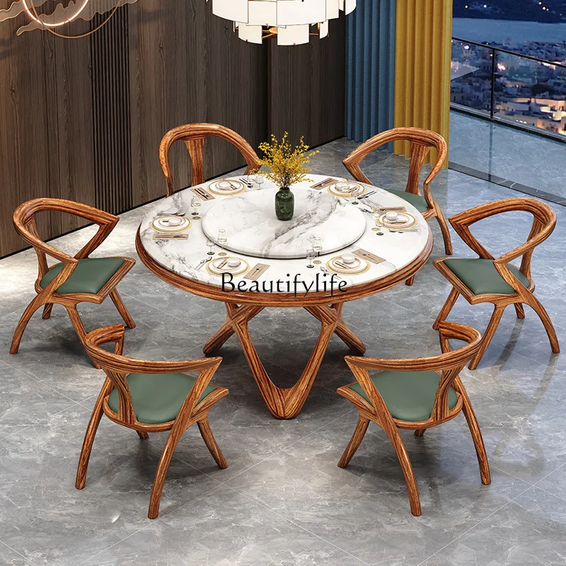 New Chinese Style Ugyen Wooden Villa Dining Chair Designer Modern Minimalist Dining Chair