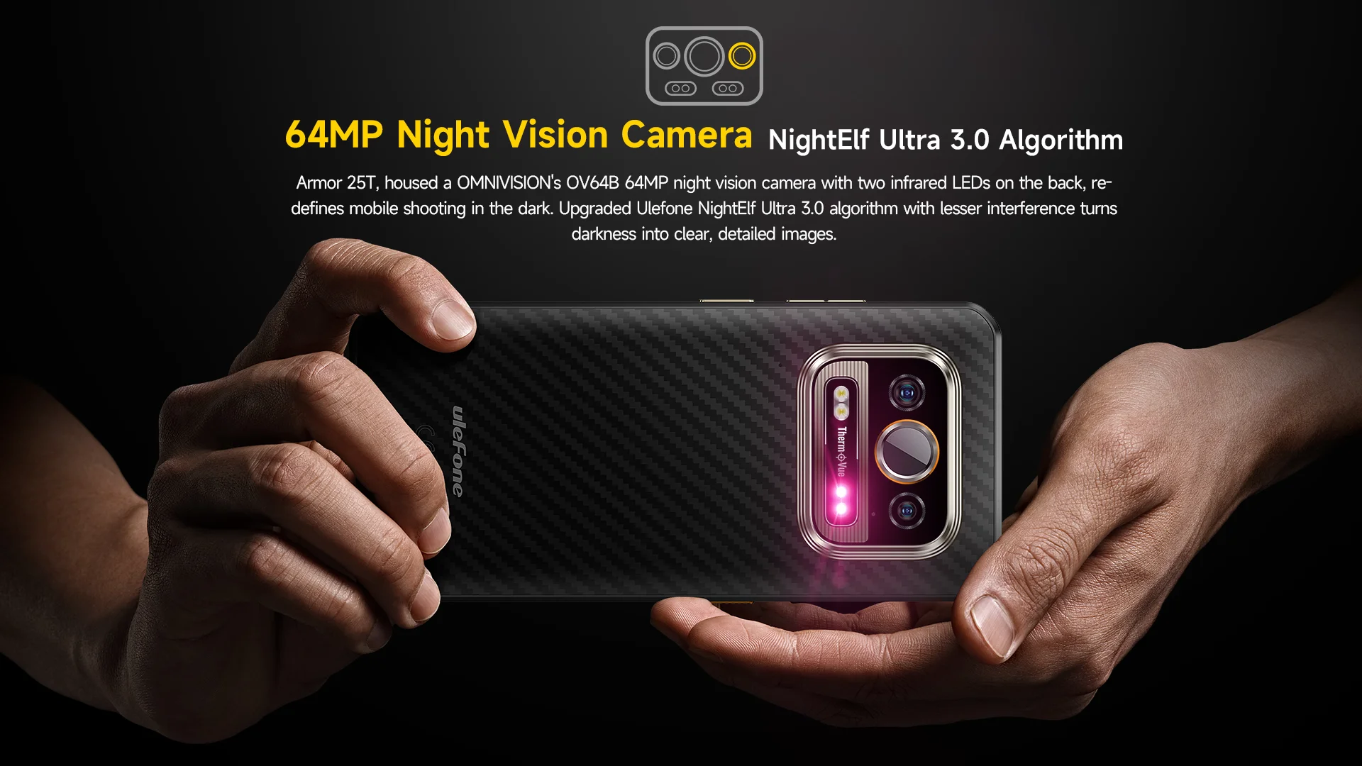 Ulefone Armor 25T NFC 8ГБ 256ГБ 6500mAh 4G Thermal lmaging By FLIR Rugged 64MP Night Vision Android 14 глобальная версия