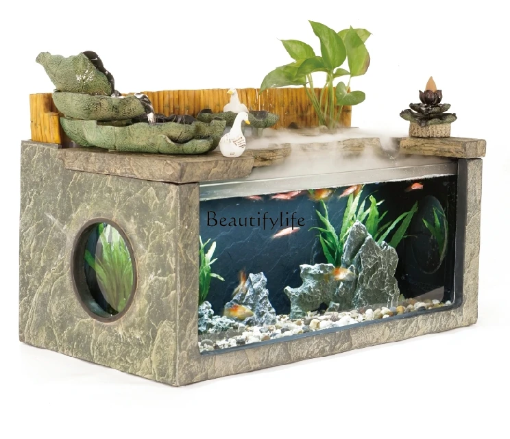 

Chinese Landscape Fish Farming Flowing Water Ornaments Circulating Water Living Room Fish Tank Landscape