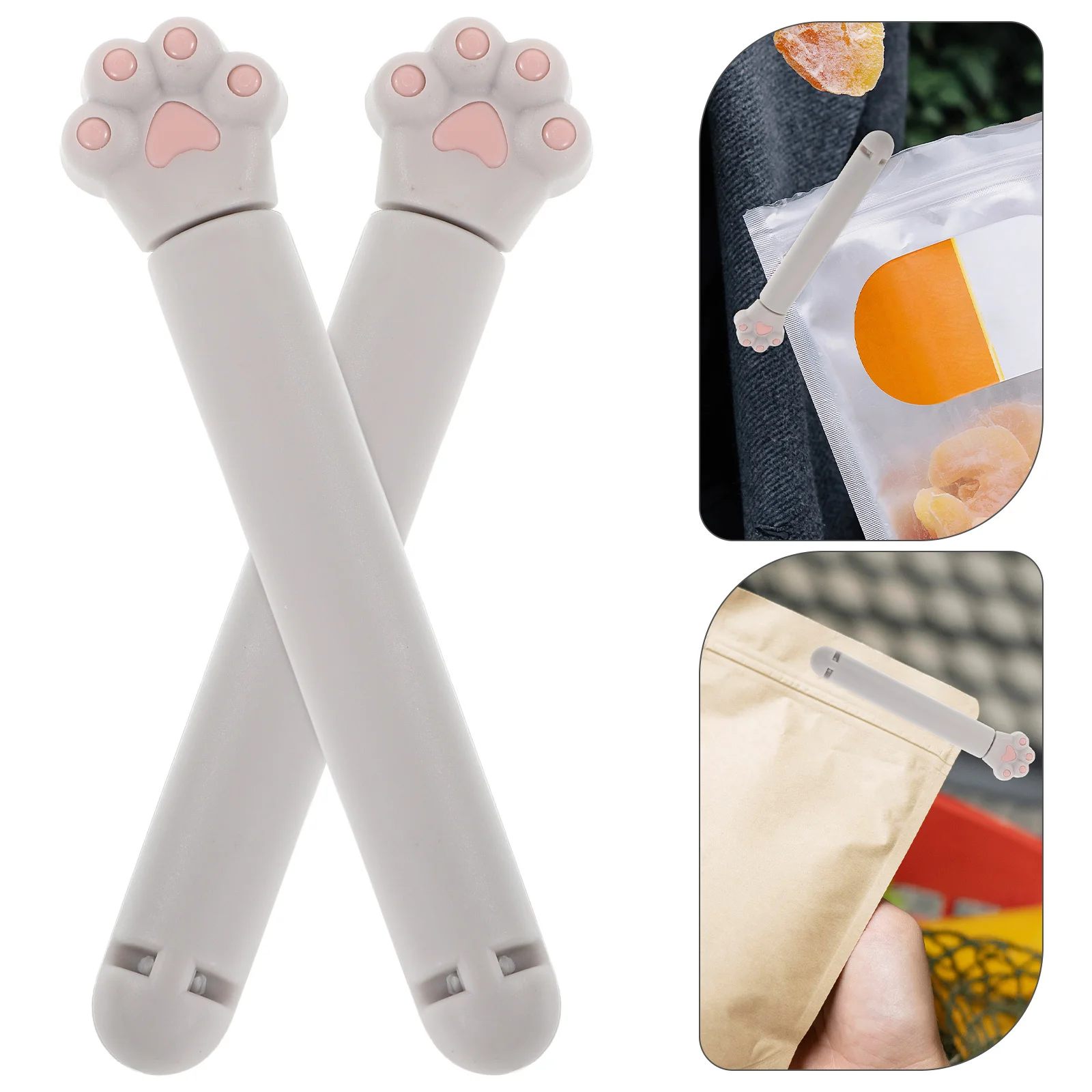 

6Pcs Cat Claw Sealing Clips Cute Kitchen Bag Clips Airtight Food Storage Snack Food Plastic Sealing Clip