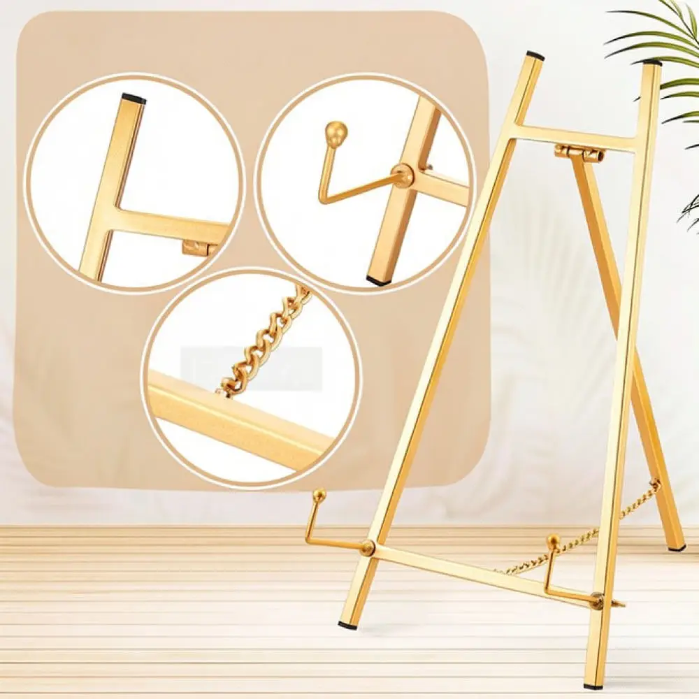 Portable Metal Art Easel Stand For Painting Canvas Wedding Welcome Sign Poster Frame Gallery Studio Display view 3