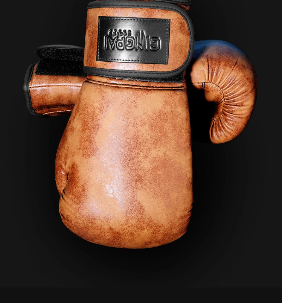 Retro Farbe Erwachsene Kinder Frauen/Männer Boxhandschuhe Pu Leder MMA Muay Thai Boxe De Luva Handschuhe Sanda GYM Ausrüstung 6 8 10 12 UNZEN Boks – Detail 3