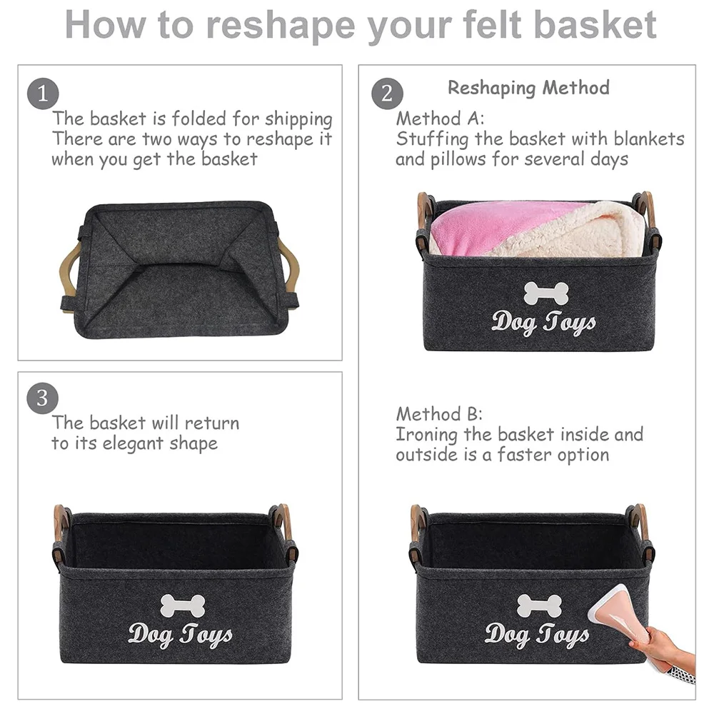 Felt Pet Toy Storage Box 4