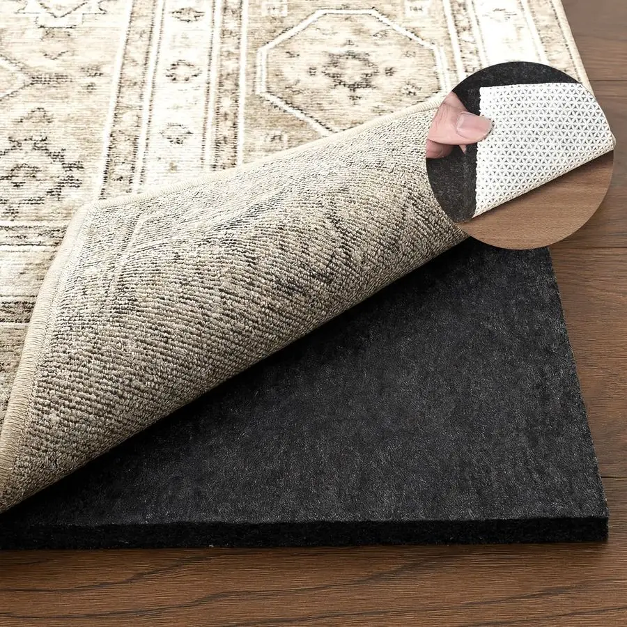 

Dual Surface 7x10 Rug Pad, Waterproof 1 4 Thick Felt Natural Rubber Backing, Non Slip Carpet Gripper for Area Rugs, Protective C