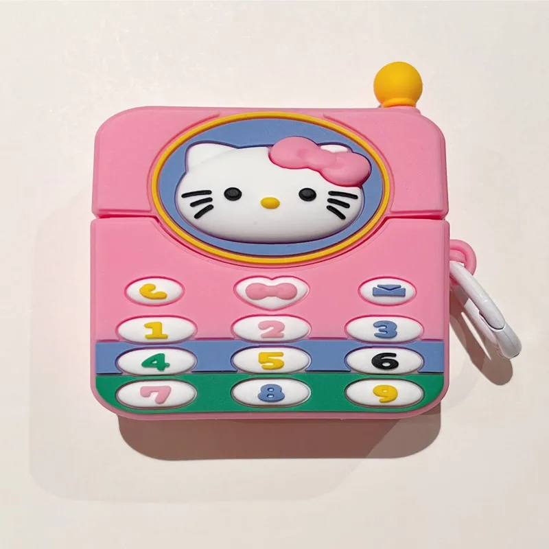 ثلاثية الأبعاد القوس مرحبا كيتي غطاء سماعة أذن لابل AirPods 1 2 3 4 الجيل Airpods Pro 2 سماعة لاسلكية تعمل بالبلوتوث سيليكون سماعة الرأس #5