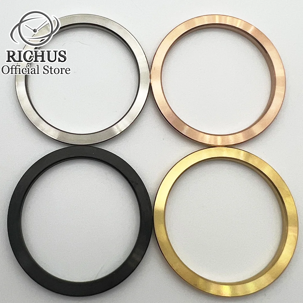 Fluted Bezel Stainless Steel Silver Rosegold Black Gold ​Fit 36mm 39mm Watch Case Ring high-quality Replacement Repair Parts