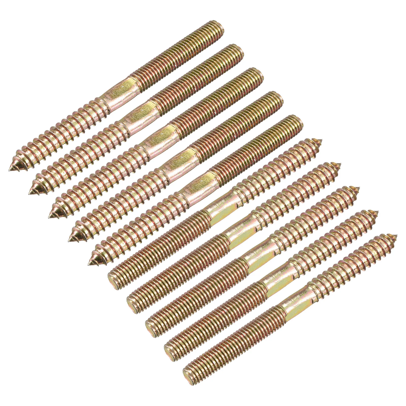Uxcell 12-120pcs M4 M5 M6 M8 M10 Double Ended Thread Dowel Screws Hanger Bolts for Wood Furniture Connecting 16mm-120mm Length
