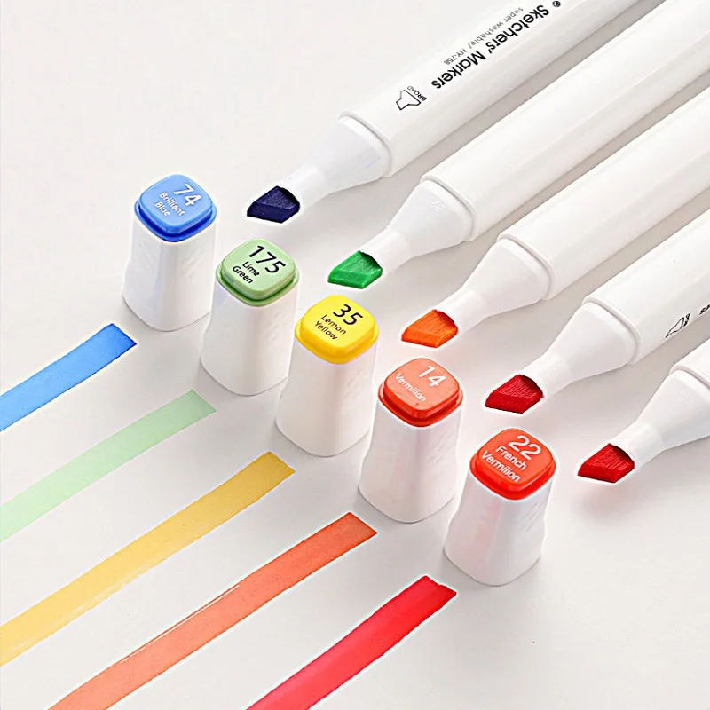 Imagem -04 - Dual Tip Coloring Acrílico Paint Markers Conjunto com Caixa Portátil Lavável Ultra Clean Art Supplies For Kids Holiday Gifts +