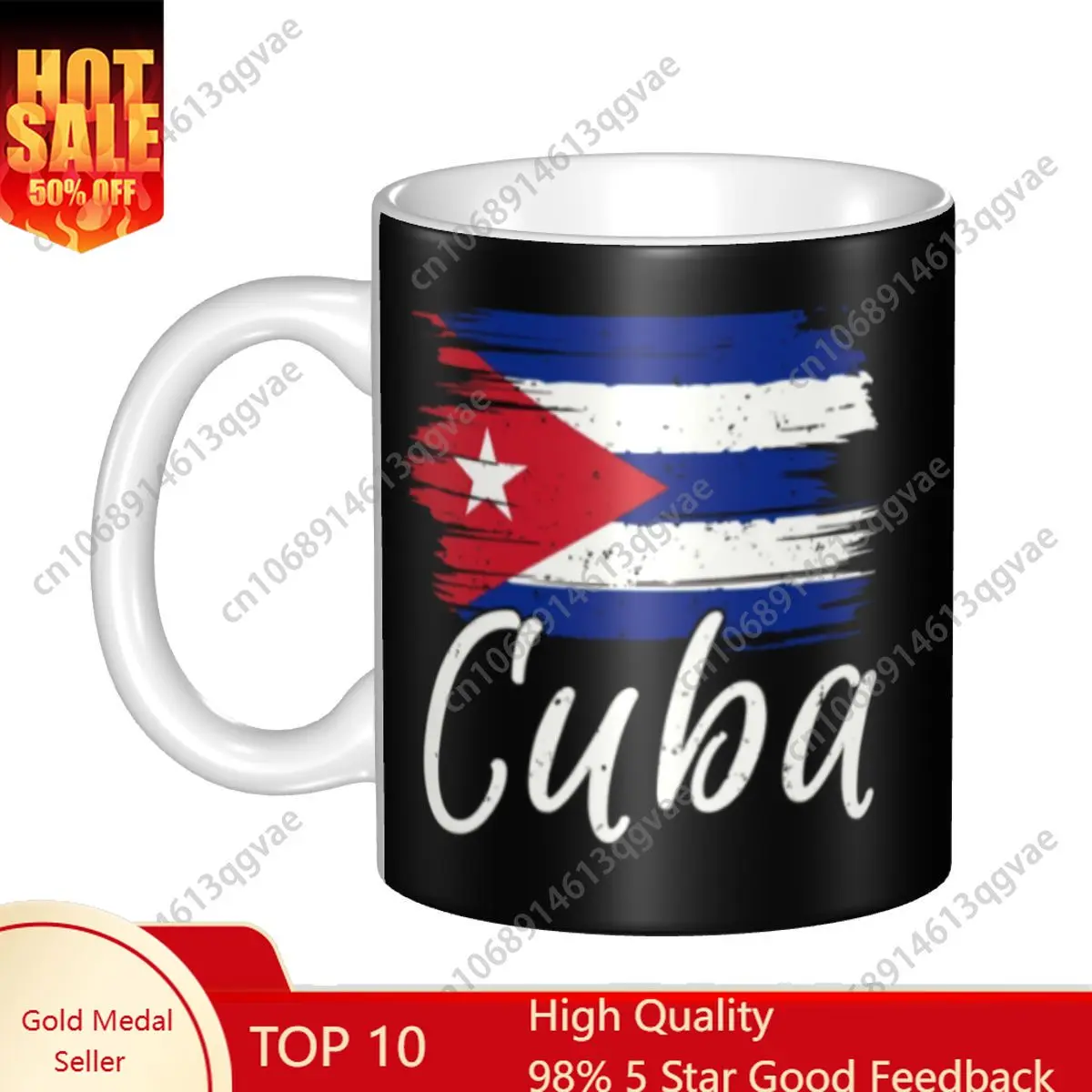 

Cuba Cuban Havana Flag Coffee Mugs DIY Custom Cuban Patriotic Ceramic Mug Cup Creative Gift Outdoor Work Camping Cups