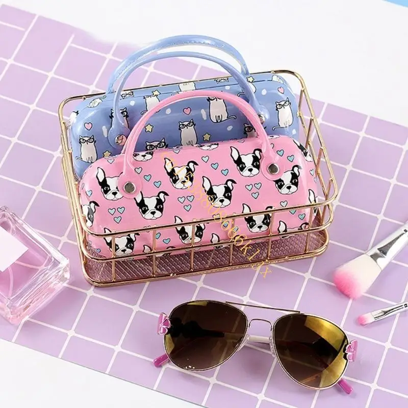 

Elegant Glasses Case with Handle Lightweight Glass Eyewear Holder Everyday Use 066C
