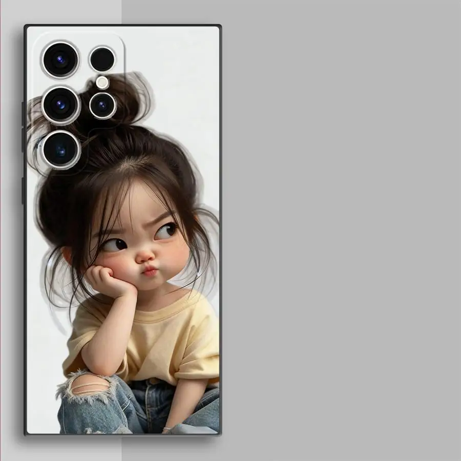 Hülle für Samsung Galaxy S26 S25 Ultra S20 Note 20 Ultra 8 9 10 S23 S21 FE S10 S9 S24 Plus Funda Handyhülle Cartoon-Mädchen