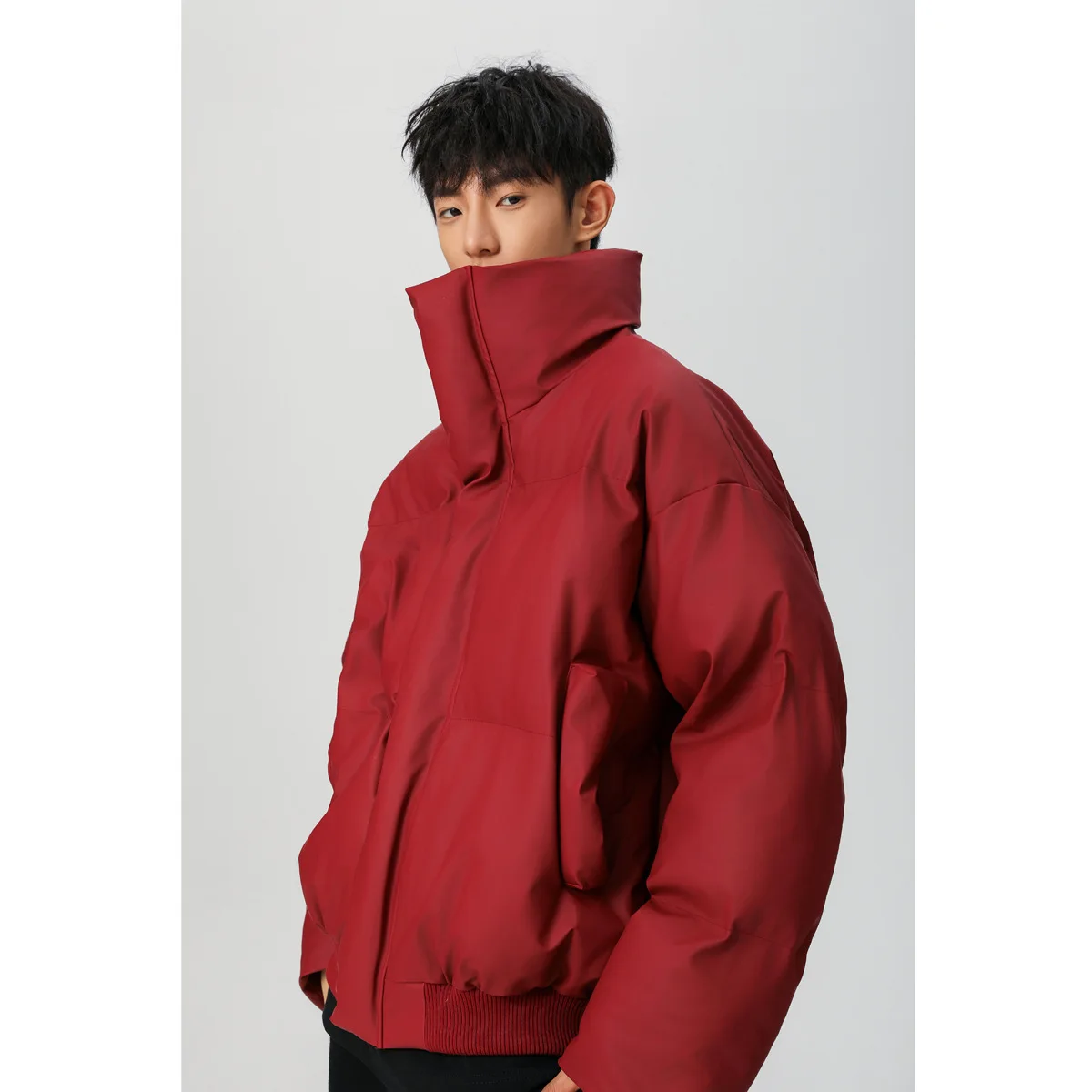 Jaet ort masculino de algodão de inverno, gola de couro duro, American Sle Thiened Casual Faion Youth ulated na China