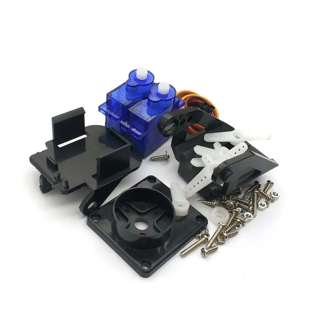 1Sets SG90 MG90s 9g Steering Gear Pan Tilt Two Axis PTZ Ultrasonic Aerial Model Camera Mount FPV Camera Support Accessories