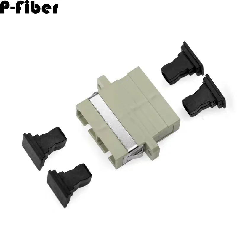 Multimode SC dual port adapter 10pcs duplex DX optical fiber coupler conector SM OM3 OM4 P-fiber