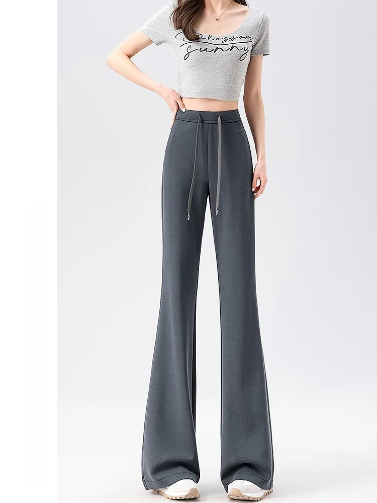 

Женские брюки-клеш из модала, весна-лето 2026, новые спортивные брюки для йоги с высокой талией, утягивающие, длинные