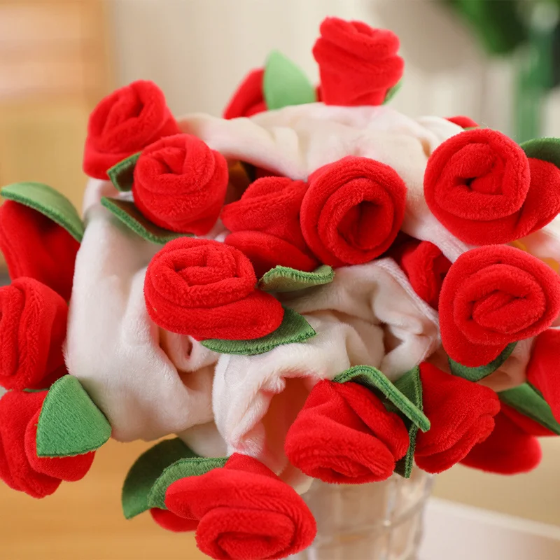 Divertente creativo 2in1 bouquet bambole scialle Kawaii farcito cartone animato morbido peluche per ragazze regali di San Valentino decorazioni per la casa