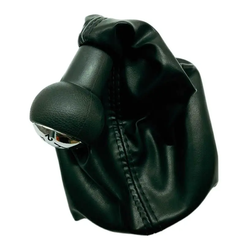 leather Dust-proof Gear Shift Cover 5 Speed Gear Shift Stick Knob Cover for Peugeot 207 307 406 car styling view 4