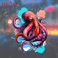UJIOM Colorful Octopus Wall Sticker Creative Amusing Graphics Design Decals Great Attractive Dreamy Bathroom Accessories