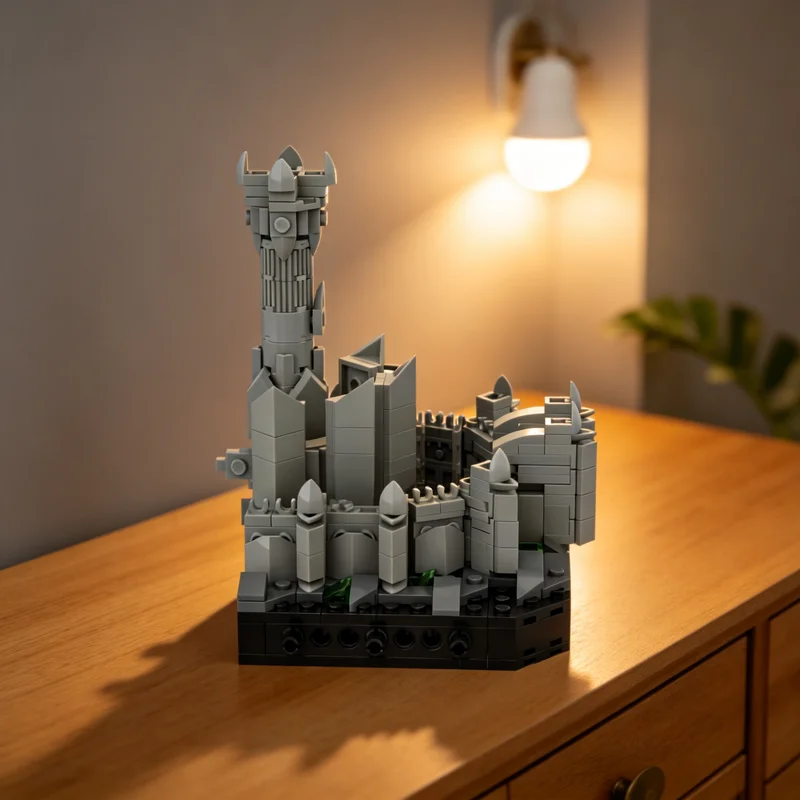 

539pcs MOC Micro Scale Minas Morgul Hobbit Lord Rings The Model Building Blocks Architecture Christmas Gifts Toy Idea Education