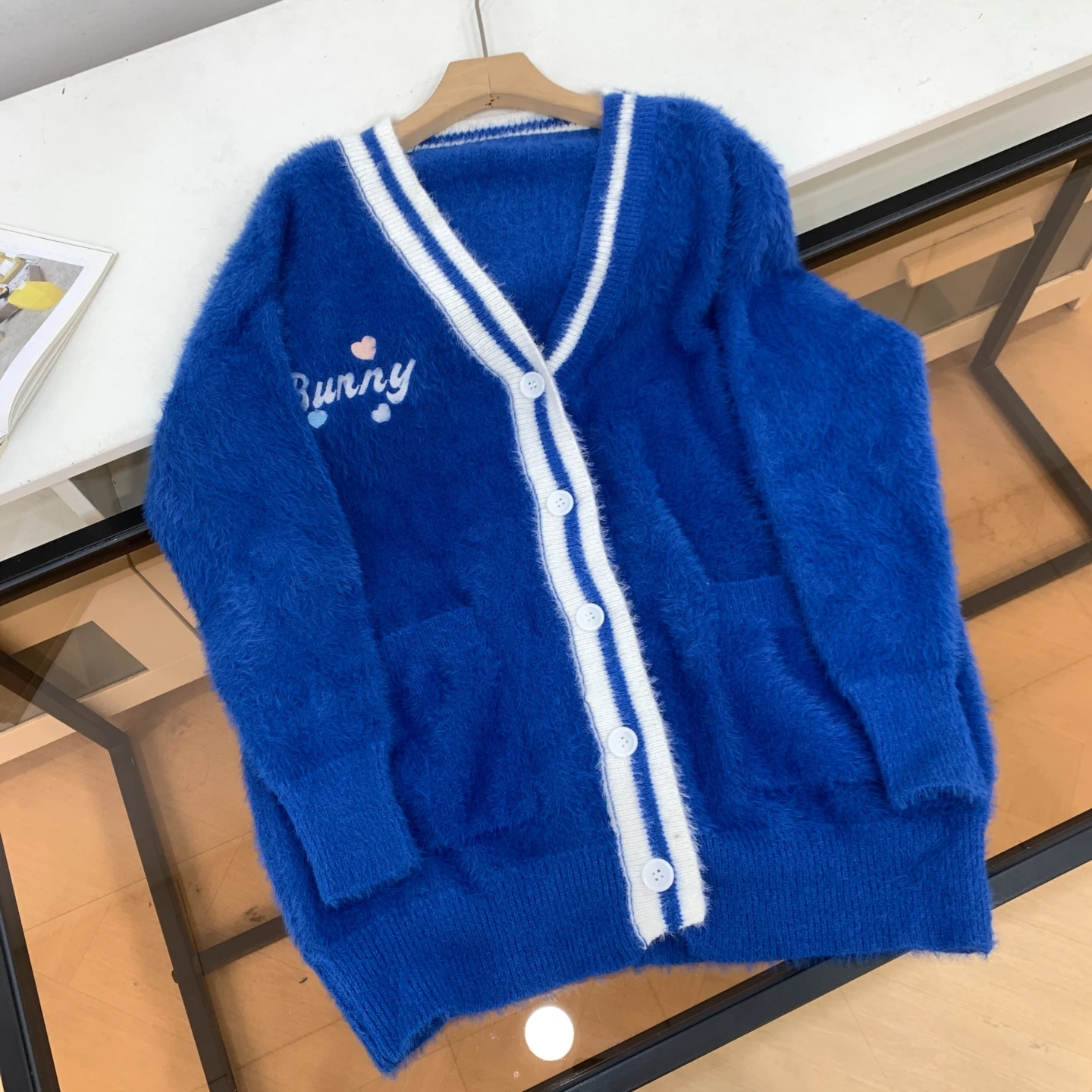 

Свободный длинный кардиган с V-образным вырезом, модный теплый женский свитер K2 для осени и зимы, прямой крой