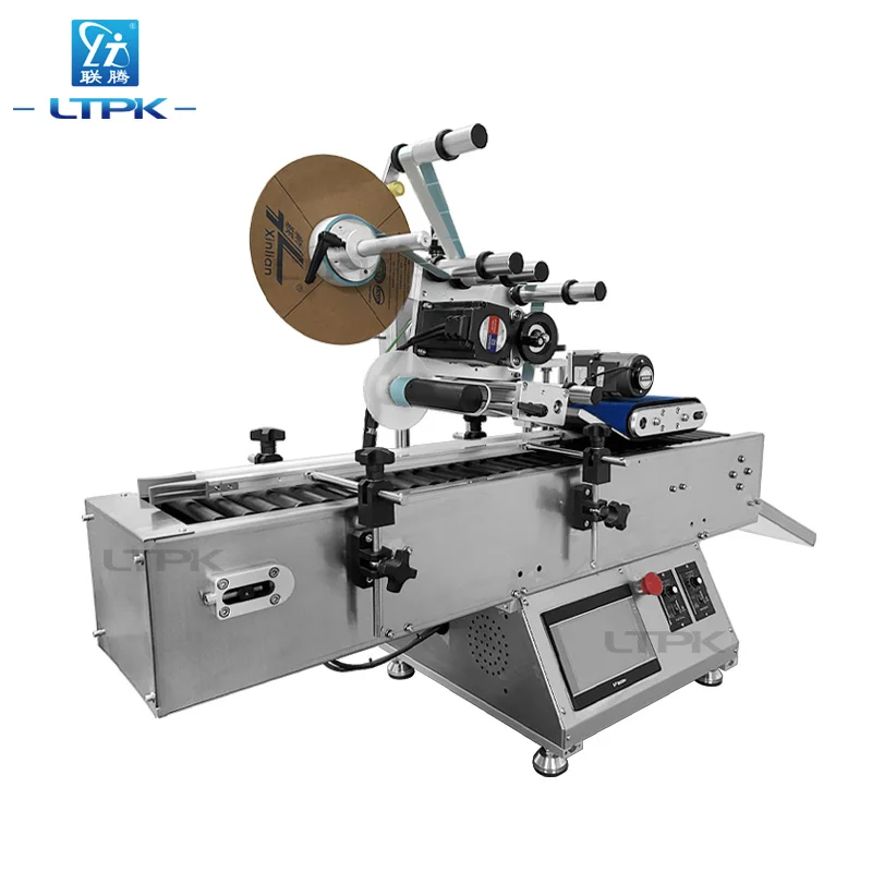 Automatic Tabletop Labeling Machine for Bottles Tubes Glass Vials Ampoules Pencils Crayons Lip Balm Sticks