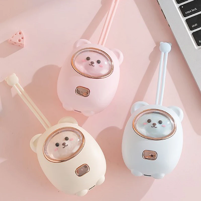 Cute Pink Bear Hand Warmer 1200mAh USB Rechargeable Portable Winter Warmer Small Tool Pocket Mini Electric Hand Warmer