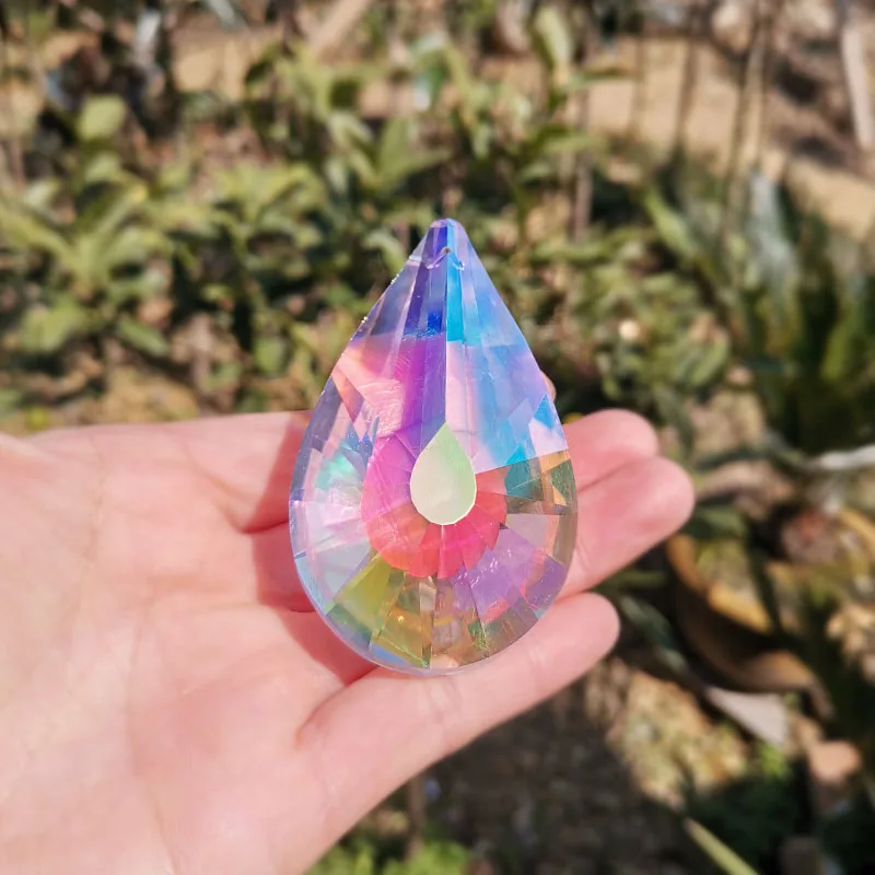 Crystal Suncatcher Rainbow Maker Glass Chandelier Parts Crystals Prism Sun Catcher Hanging Ornaments Home Decoration Figurine