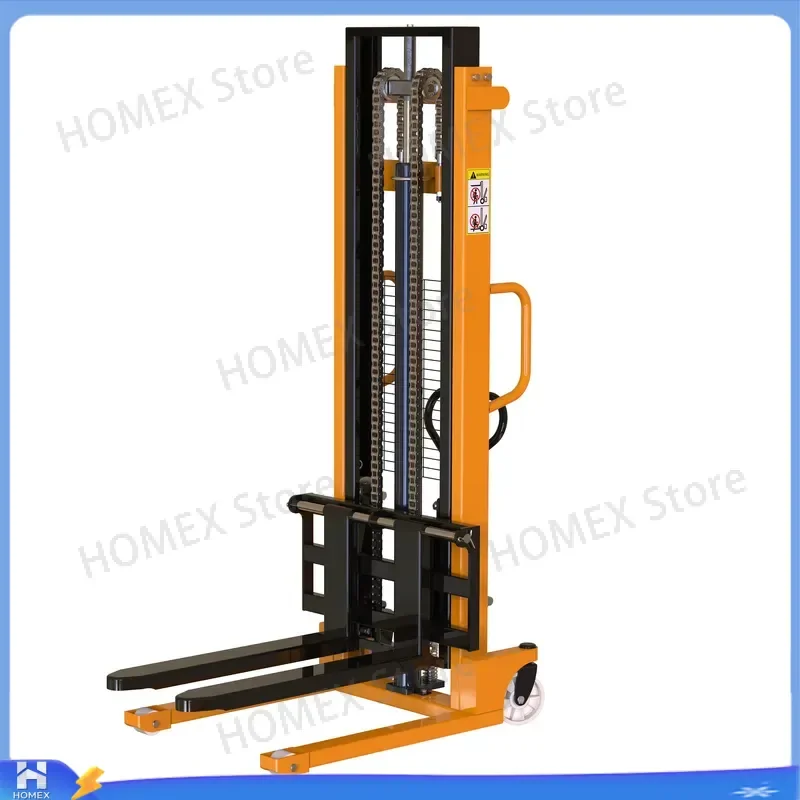 1T 2T 3T Manual Hydraulic Pallet Stacker Portable Walkie Stackers Forklift Lift Truck Warehouse Lifting Equipment 2000mm